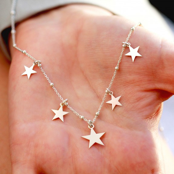 Sirius - Colier personalizat tip salba cu stelute din argint 925