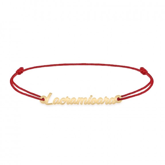 Nomine - Bratara snur personalizata cu nume din Aur galben 14 karate