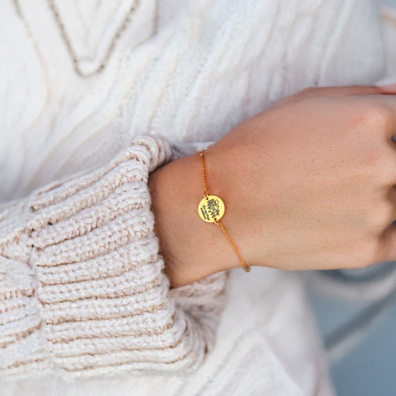 Teacher - Bratara personalizata educatoare/invatatoare/profesoara din Aur 14 karate - 12mm Teacher - Bratara personalizata educatoare/invatatoare/profesoara din Aur 14 karate - 12mm