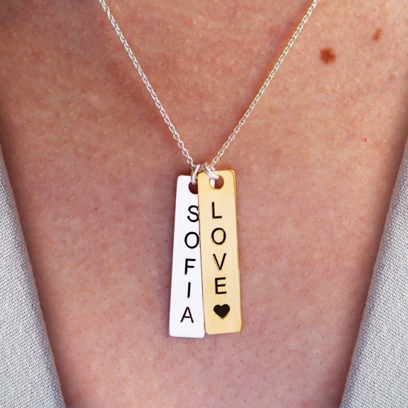 Adriana - Colier personalizat cu tablite din argint 925 Adriana - Colier personalizat cu tablite din argint 925