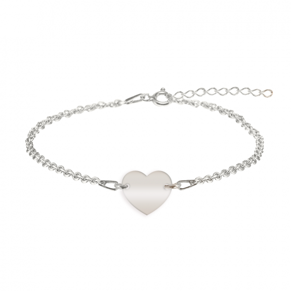 Alara - Bratara personalizata pentru picior cu inimioara din argint 925