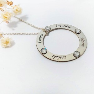 Alice - Colier personalizat nume si cristale din argint 925