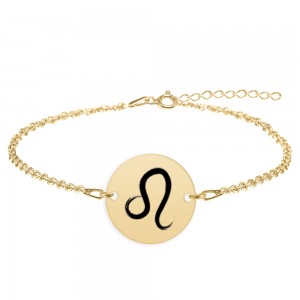 Amelie - Bratara personalizata banut cu semn zodiacal din argint 925 placat cu aur galben 24K Amelie - Bratara personalizata banut cu semn zodiacal din argint 925 placat cu aur galben 24K