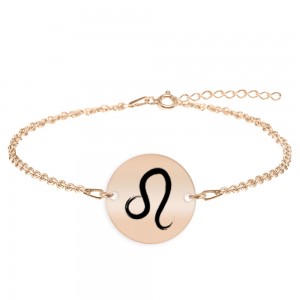 Amelie - Bratara personalizata banut cu semn zodiacal din argint 925 placat cu aur roz Amelie - Bratara personalizata banut cu semn zodiacal din argint 925 placat cu aur roz