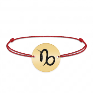 Amelie - Bratara personalizata snur banut cu semn zodiacal din argint 925 placat cu aur galben 24K Amelie - Bratara personalizata snur banut cu semn zodiacal din argint 925 placat cu aur galben 24K