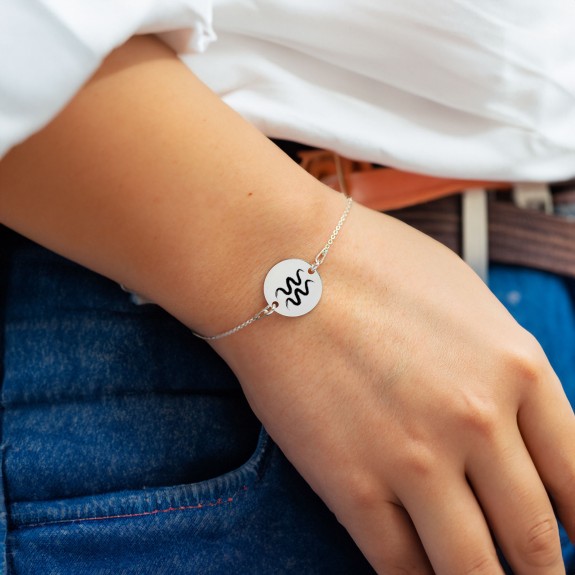Amelie - Bratara personalizata banut cu semn zodiacal din argint 925 Amelie - Bratara personalizata banut cu semn zodiacal din argint 925
