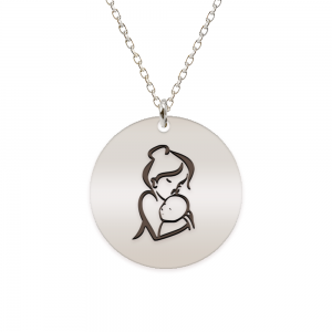 Ami - Colier personalizat mama si bebe din argint 925