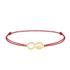 Amour - Bratara personalizata snur infinit si inimioara din argint 925 placat cu aur galben 24K
