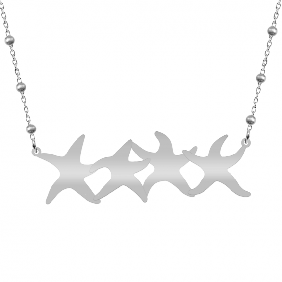Andreea - Colier personalizat cu stelute de mare din argint 925 Andreea - Colier personalizat cu stelute de mare din argint 925