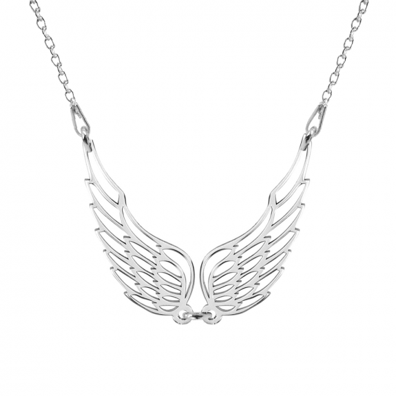 Angela - Colier personalizat doua aripi ingeras din argint 925