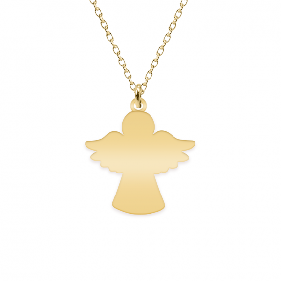 Angelino - Colier personalizat ingeras din argint 925 placat cu aur galben 24K