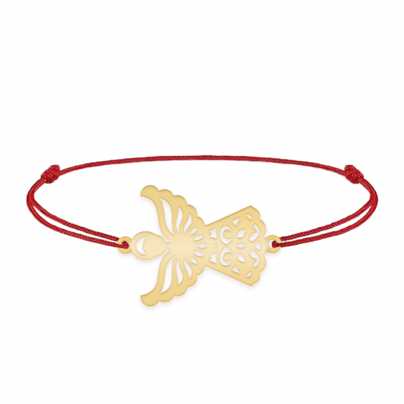 Aniela  - Bratara personalizata snur ingeras din argint 925 placat cu aur galben 24K Aniela  - Bratara personalizata snur ingeras din argint 925 placat cu aur galben 24K