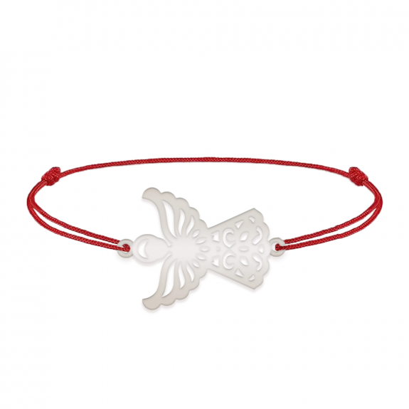 Aniela  - Bratara personalizata snur ingeras din argint 925