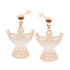 Aniela - Cercei personalizati cu tija si ingeras din argint 925 placat cu aur roz Aniela - Cercei personalizati cu tija si ingeras din argint 925 placat cu aur roz
