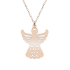 Aniela - Colier personalizat ingeras din argint 925 placat cu aur roz