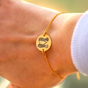 Anabella - Bratara personalizata banut pentru prietene/surori din argint 925 placat cu aur roz Anabella - Bratara personalizata banut pentru prietene/surori din argint 925 placat cu aur roz