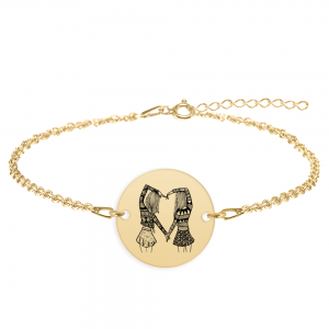 Anabella - Bratara personalizata banut pentru prietene/surori din argint 925 placat cu aur galben 24K Anabella - Bratara personalizata banut pentru prietene/surori din argint 925 placat cu aur galben 24K