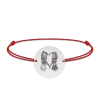 Anabella - Bratara personalizata snur si banut pentru prietene/surori din argint 925 Anabella - Bratara personalizata snur si banut pentru prietene/surori din argint 925