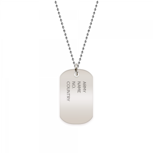 Army - Colier personalizat din argint 925 - dog tag