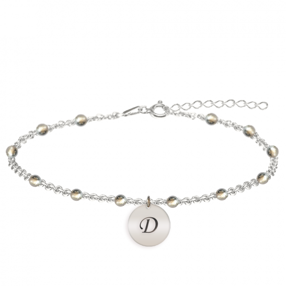Ayla - Bratara personalizata tip salba pentru picior cu banut din argint 925 Ayla - Bratara personalizata tip salba pentru picior cu banut din argint 925