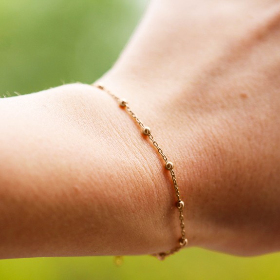 Bratara mana/picior din argint 925 placat cu aur roz - Ball Bratara mana/picior din argint 925 placat cu aur roz - Ball