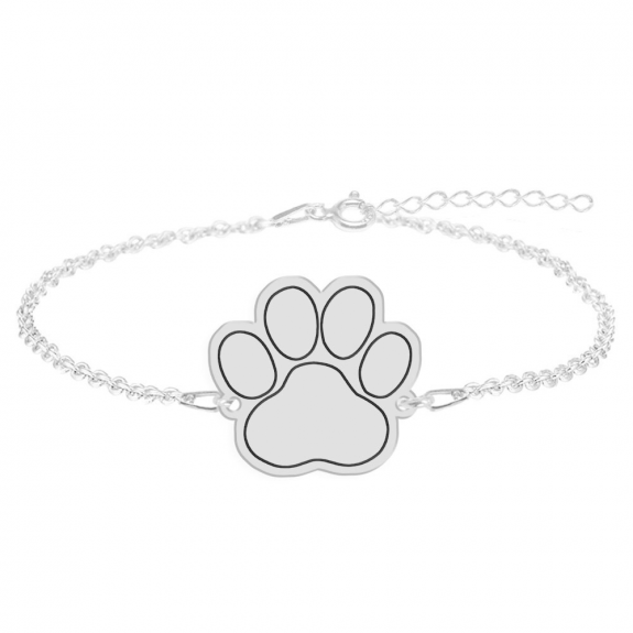 Bella- Bratara personalizata din argint cu talisman labuta Bella- Bratara personalizata din argint cu talisman labuta