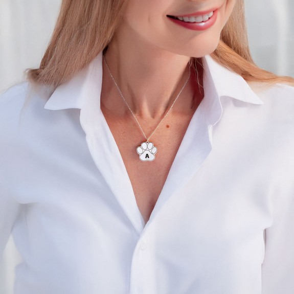 Bella - Colier personalizat din argint placat cu aur galben 24K - labuta