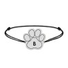 Bella - Bratara personalizata din snur cu talisman argint - labuta Bella - Bratara personalizata din snur cu talisman argint - labuta