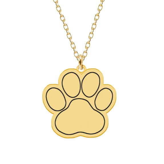 Bella - Colier personalizat din argint placat cu aur galben 24K - labuta