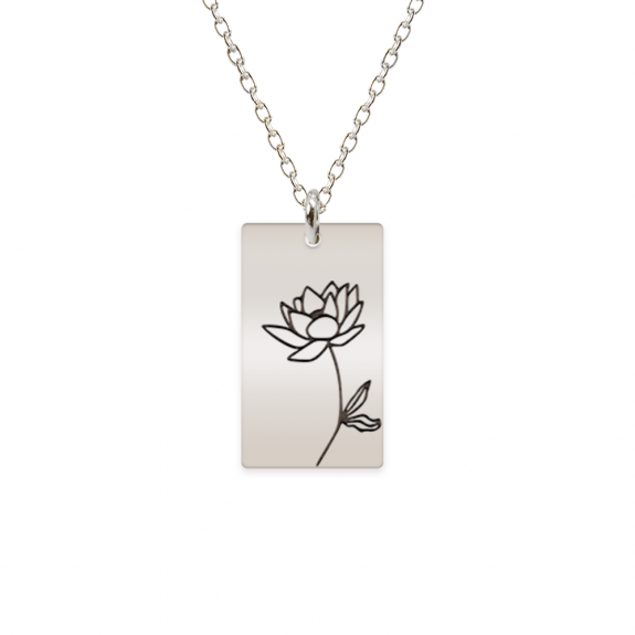 Birth Flower - Colier personalizat floarea lunii din argint 925