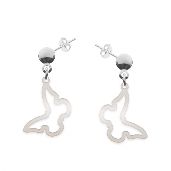 Butterfly - Cercei personalizati cu tija si fluturas din argint 925