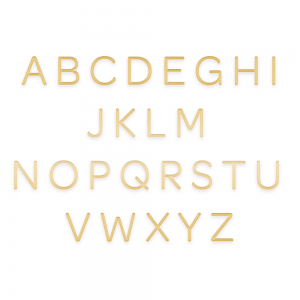 Caracter - Cercei personalizati cu tija si litera din argint 925 placat cu aur galben 24K Caracter - Cercei personalizati cu tija si litera din argint 925 placat cu aur galben 24K