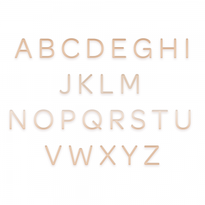 Caracter - Cercei personalizati cu tija si litera din argint 925 placat cu aur roz Caracter - Cercei personalizati cu tija si litera din argint 925 placat cu aur roz