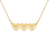 Cesur - Colier personalizat cu inimi din argint 925 placat cu aur galben 24K Cesur - Colier personalizat cu inimi din argint 925 placat cu aur galben 24K