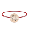 Charlotte - Bratara personalizata snur si banut din argint 925 placat cu aur roz pentru Invatatoare Charlotte - Bratara personalizata snur si banut din argint 925 placat cu aur roz pentru Invatatoare