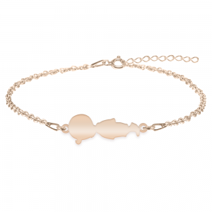 Child - Bratara personalizata baietel din argint 925 placat cu aur roz