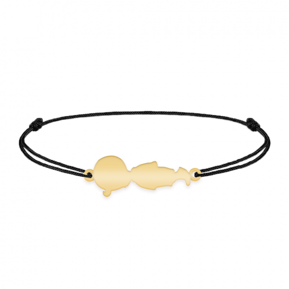 Child - Bratara personalizata snur baietel din argint 925 placat cu aur galben 24K Child - Bratara personalizata snur baietel din argint 925 placat cu aur galben 24K