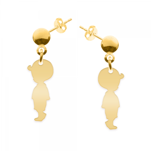 Child - Cercei personalizati copii cu tija din argint 925 placat cu aur galben 24K Child - Cercei personalizati copii cu tija din argint 925 placat cu aur galben 24K