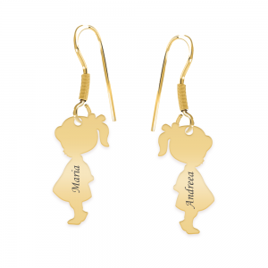 Child - Cercei personalizati copii cu tortita deschisa din argint 925 placat cu aur  galben 24K Child - Cercei personalizati copii cu tortita deschisa din argint 925 placat cu aur  galben 24K