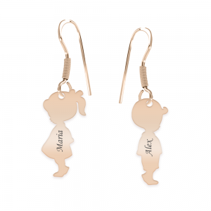 Child - Cercei personalizati copii cu tortita deschisa din argint 925 placat cu aur roz Child - Cercei personalizati copii cu tortita deschisa din argint 925 placat cu aur roz