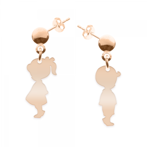 Child - Cercei personalizati copii cu tija din argint 925 placat cu aur roz Child - Cercei personalizati copii cu tija din argint 925 placat cu aur roz