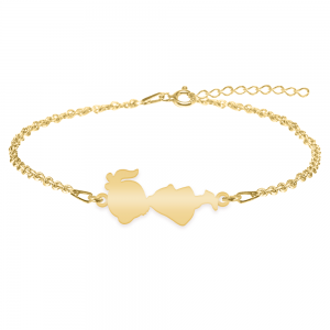 Child - Bratara personalizata fetita din argint 925 placat cu aur galben 24K