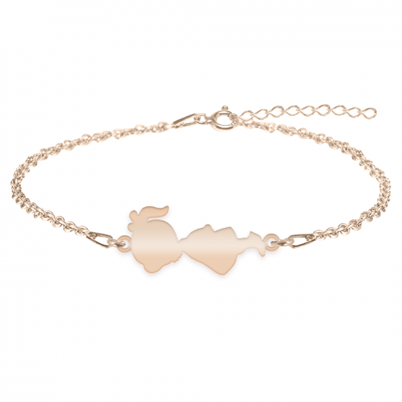 Child - Bratara personalizata fetita din argint 925 placat cu aur roz Child - Bratara personalizata fetita din argint 925 placat cu aur roz