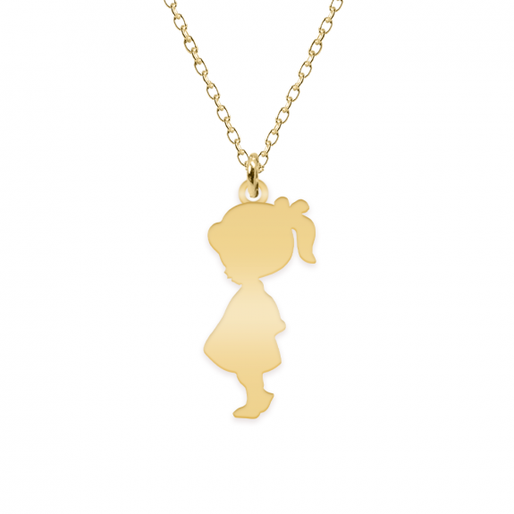 Child - Colier personalizat fetita din argint 925 placat cu aur galben 24K