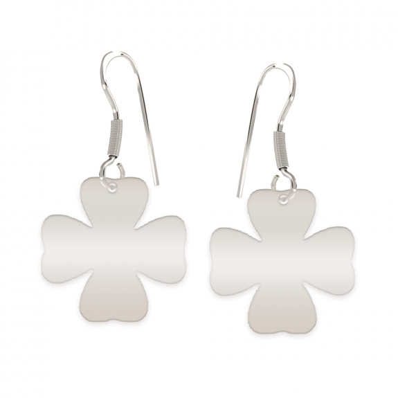 Clover - Cercei personalizati trifoi decupat din argint 925