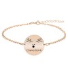 Deer - Bratara personalizata din argint 925 placat cu aur roz - Craciun Fericit