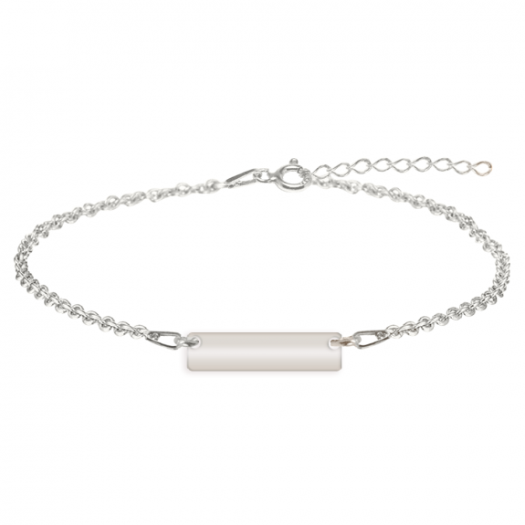 Deniz - Bratara personalizata pentru picior cu tablita din argint 925