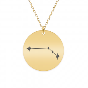 Colier argint 925 placat cu aur galben 24K personalizat cu constelatii - Berbec