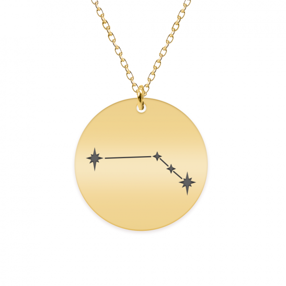 Colier argint 925 placat cu aur galben 24K personalizat cu constelatii - Berbec