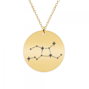 Colier argint 925 placat cu aur galben 24K personalizat cu constelatii - Fecioara